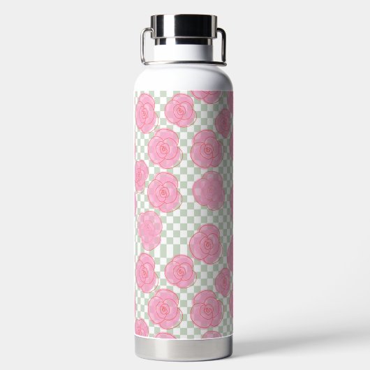 Bouteille rose roses (Plage)