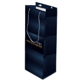 Bouteille Sac Cadeau de Vin pour Retraite Heureuse (Devant Angle)