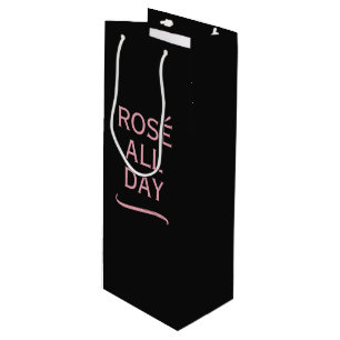 Bouteille Sac cadeau élégant Rosé toute la journée pour bout