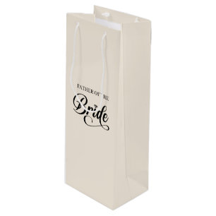 Bouteille Sac de cadeau pour le père de la mariée pour maria