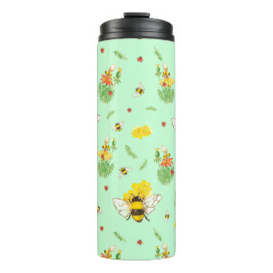 Bouteille thermos avec abeilles et jus de fortune