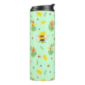 Bouteille thermos avec abeilles et jus de fortune (Tourné sur la gauche)