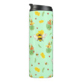 Bouteille thermos avec abeilles et jus de fortune (Tourné sur la droite)