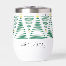 Bouteille-Vin de l'Arbre de Vacances personnalisab