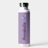 Bouteille Whimsical Doodle Votre nom Violet (Gauche)
