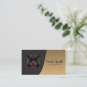 Bouteilles à vin | Carte de visite Noir Or Classiq (Debout devant)