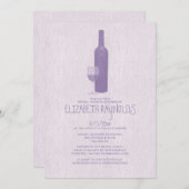 Bouteilles à vin officielles Invitations de douche (Devant / Derrière)