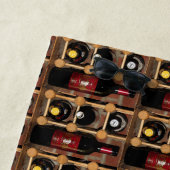 Bouteilles à vin Rouge Noir Brown Serviette de pla (En situation)