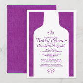 Bouteilles à vin vintages Invitations de douche nu (Devant / Derrière)