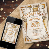 Bouteilles & Bières Baby shower Invitation