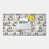 Bouteilles de bière de chat de bureau (Clavier et souris)