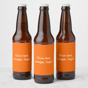 Bouteilles de bière étiquettes uni Orange