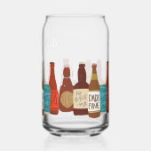 Bouteilles de bière illustrées pour la fête des pè (Verso)