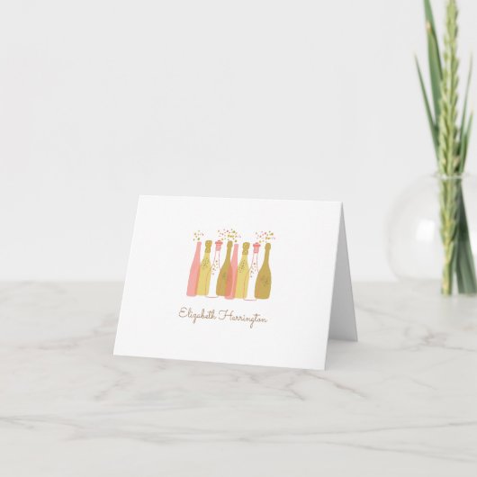 Bouteilles de Champagne Retro Style Glam Retro ann (Devant)