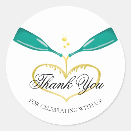 Bouteilles de Champagne Sticker Mariage Classic Ro (Devant)