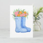 Bouteilles de pluie remplies de fleurs Carte de vo (Debout devant)