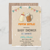 Bouteilles de saupoudrage invitation à thème baby  (Devant / Derrière)