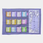 Bouteilles de tissu 2018 calendrier serviette à th (Horizontal)