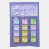 Bouteilles de tissu 2018 calendrier serviette à th (Vertical)