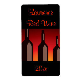 Bouteilles de vin Étiquette de vin fait maison