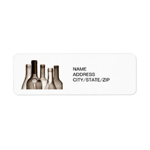 BOUTEILLES DE VIN ÉTIQUETTES DE ADRESSE