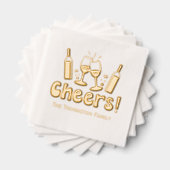 *Bouteilles de vin Lunettes Cheers Nom de famille  (Insitu (empilé))