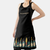 Bouteilles de vin personnalisent tablier noir (Insitu)