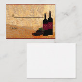 Bouteilles de vin Place Carte Numéro de table | (Devant / Derrière)
