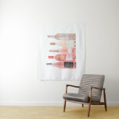 Bouteilles de vin rose Tapisserie (En situation)