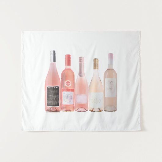 Bouteilles de vin rose Tapisserie (Devant (Horizontal))