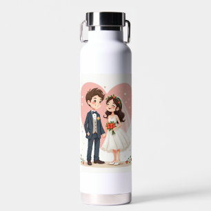 Bouteilles d'eau de l'anniversaire du mariage