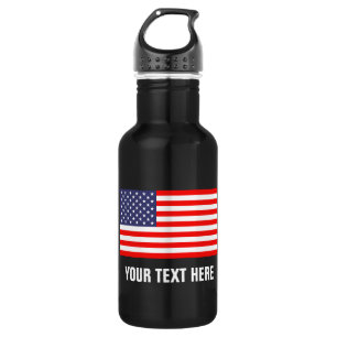 Bouteilles d'eau du drapeau américain personnalis