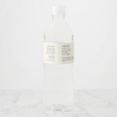 Bouteilles D'eau Étiquette de pochette de pot de crème pour le visa (Dos)