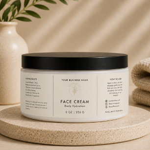 Bouteilles D'eau Étiquette de pochette de pot de crème pour le visa