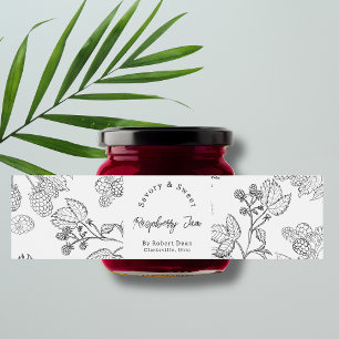 Bouteilles D'eau Étiquette enveloppante pour confiture de framboise