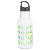 Bouteilles d'eau personnalisées Lime, points Chevr (Dos)