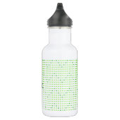 Bouteilles d'eau personnalisées Lime, points Chevr (Droite)