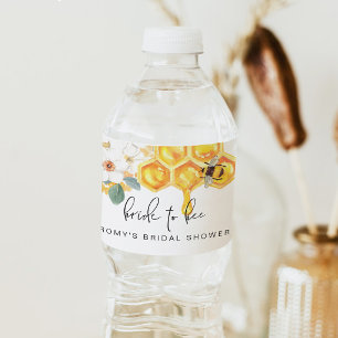 Bouteilles D'eau ROMY Rustique Étiquette pour Mariage avec Abeille