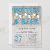 Bouteilles et invitation au Baby shower de bière (Devant)