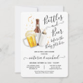 Bouteilles et invitation au Baby shower de la bièr (Devant)