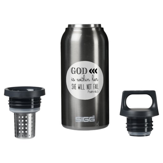 Bouteilles Isotherme Psaume 46:5 Aluminium (Devant)
