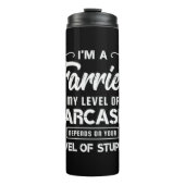 Bouteilles Isothermes 03.Je Suis Farrier Mon Niveau De Sarcasme Dépend D (Devant)