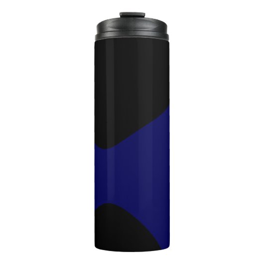 Bouteilles Isothermes 1007 Art Abstrait Noir Et Bleu (Devant)