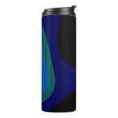 Bouteilles Isothermes 1007 Art Abstrait Noir Et Bleu (Tourné sur la gauche)