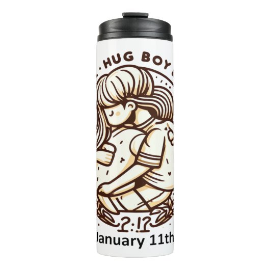 Bouteilles Isothermes 11 janvier - Fille Hug Boy Day (Devant)
