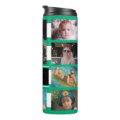 Bouteilles Isothermes 11 photo collage initials green white (Tourné sur la droite)