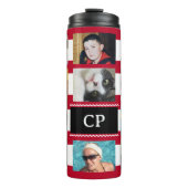 Bouteilles Isothermes 11 photo collage initials red white (Devant)