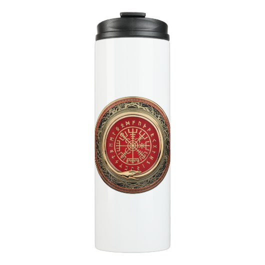 Bouteilles Isothermes [200] Vegvisir - Viking Gold Magic Runic Compass (Devant)