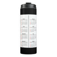 2024 2025 Calendrier 2 an noir blanc