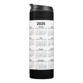 Bouteilles Isothermes 2024 2025 Calendrier 2 an noir blanc (Tourné sur la droite)